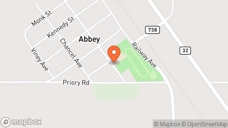 Map showing location of Abbey’s Attic Second Hand Store