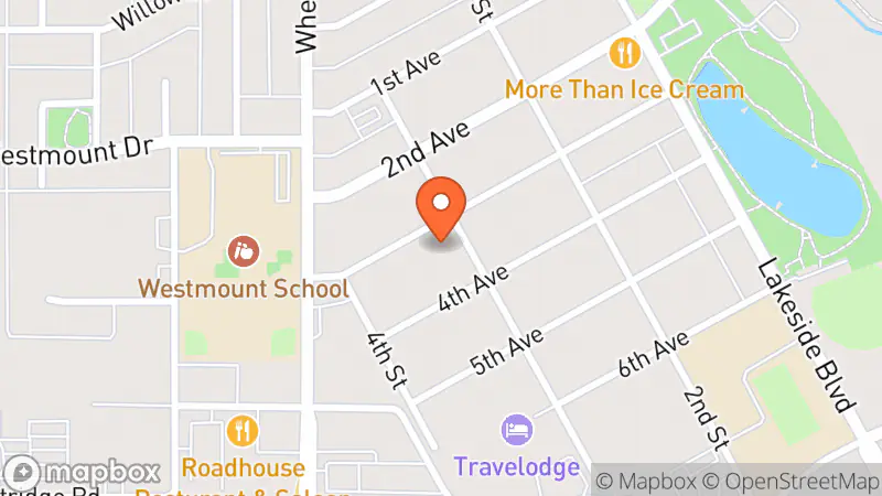 Map showing location of Adult Hoots Consignment Store