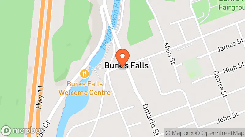 Map showing location of ALMAGUIN Donation & Thrift Store