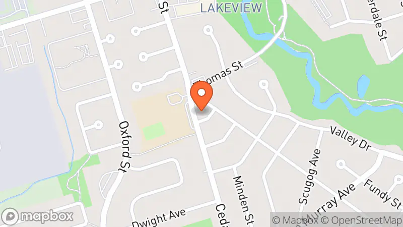 Map showing location of Almost New Shoppe