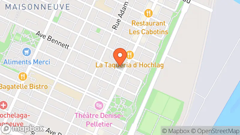 Map showing location of Au Bonheur de Mère-Grand