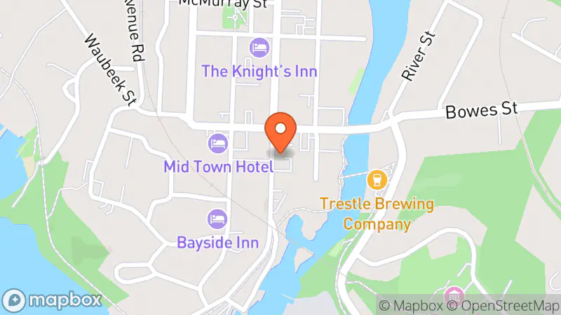 Map showing location of Bearly Used Books