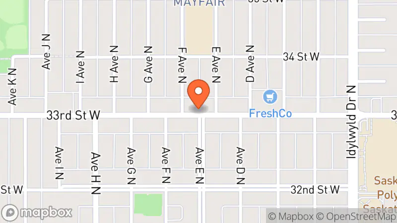 Map showing location of Better Off Duds