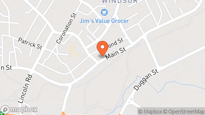 Map showing location of Big Eds Second Hand Store