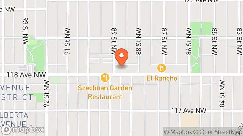 Map showing location of Bissell Thrift Shop