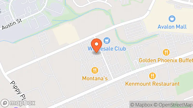 Map showing location of Black Tulle Boutique