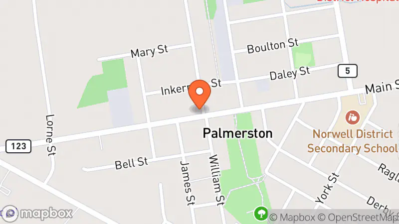 Map showing location of Blessings To You Thrift & Gift Store
