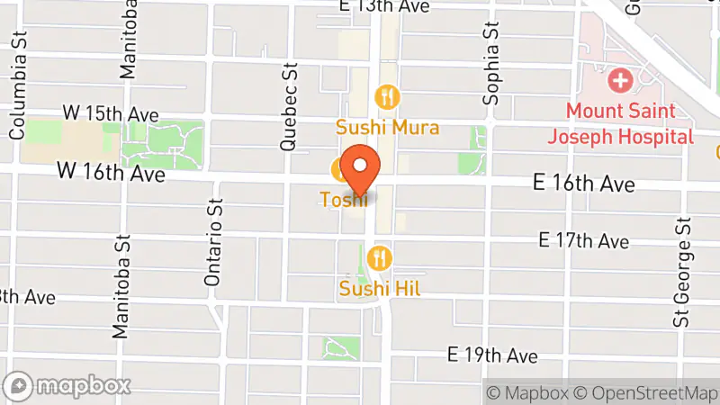 Map showing location of Bohemia Gallery Inc.