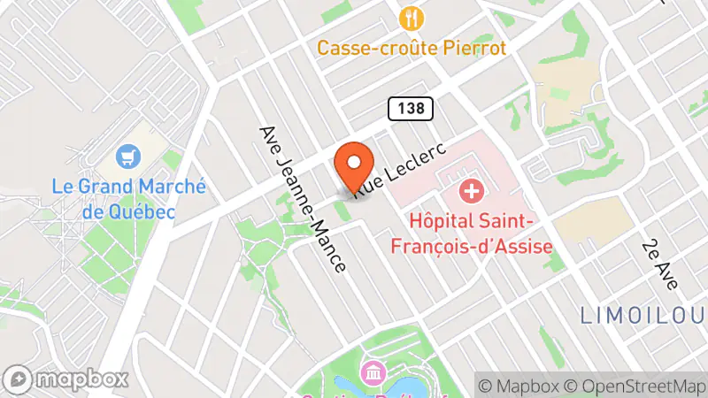 Map showing location of Boite à livres