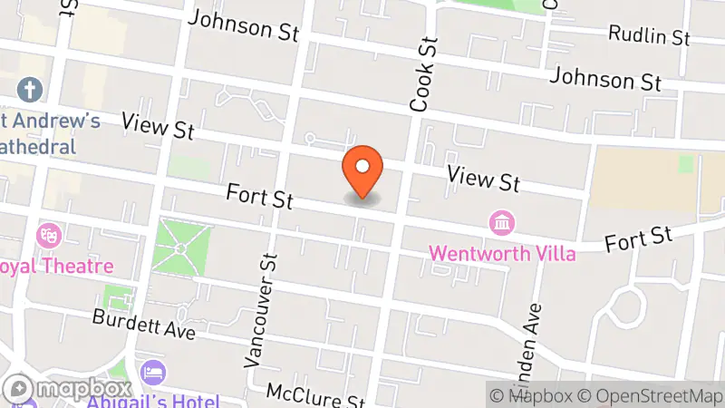 Map showing location of botched vintage & apparel