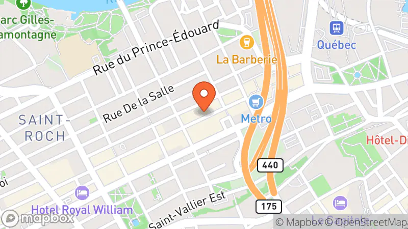 Map showing location of Bouquinerie Rock'n livre