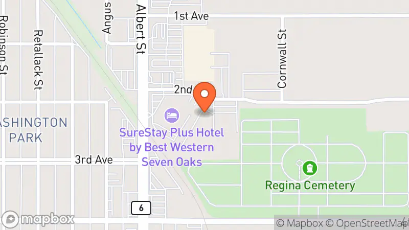 Map showing location of Cashopolis Regina