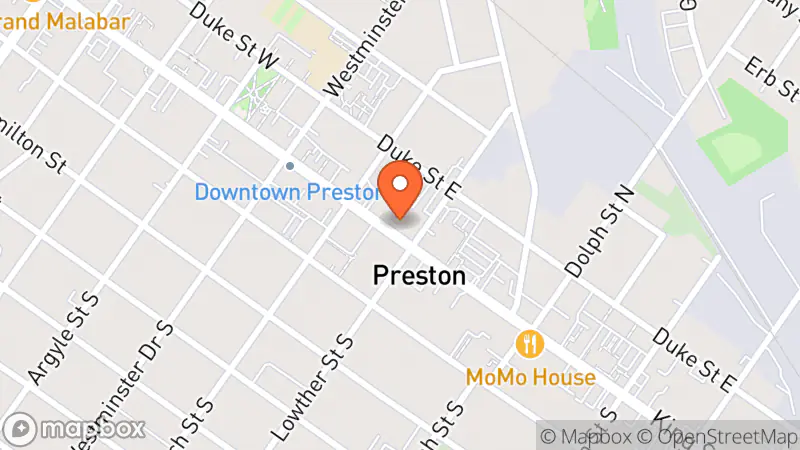 Map showing location of Cedar Chest Thrift Store