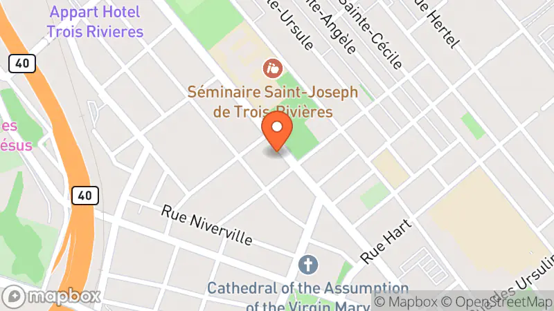 Map showing location of Chez Andrée Hallé