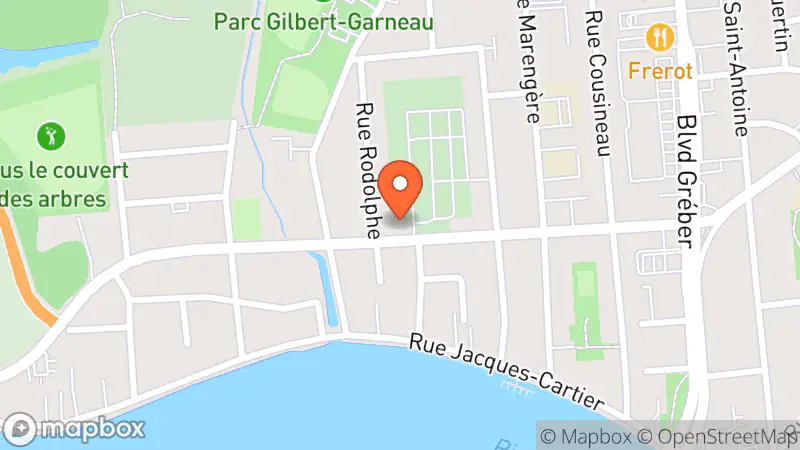 Map showing location of Chez Vincent