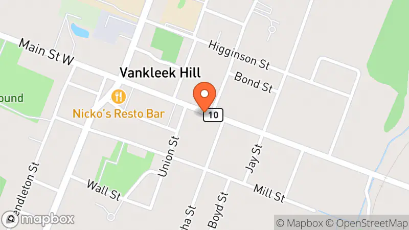 Map showing location of Community Assistance Food Bank Thrift Store