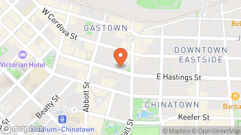 Map showing location of Community Thrift & Vintage Unisex