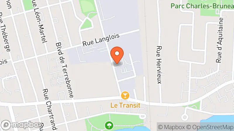 Map showing location of Comptoir d'entraide Terrebonne