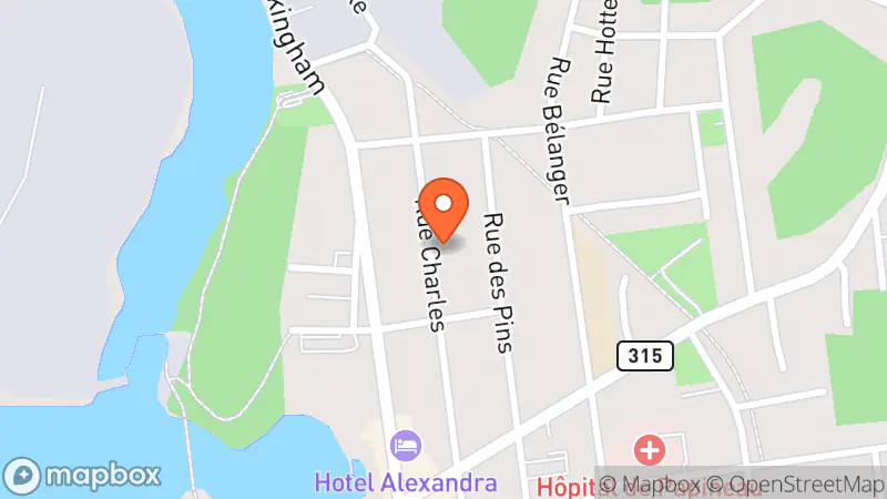 Map showing location of Comptoir Emmaüs