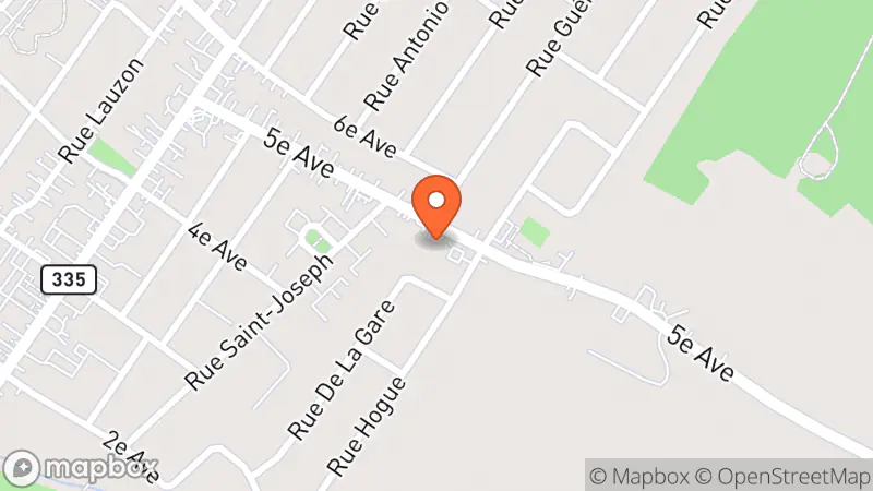 Map showing location of Comptoir Recyc-Dons