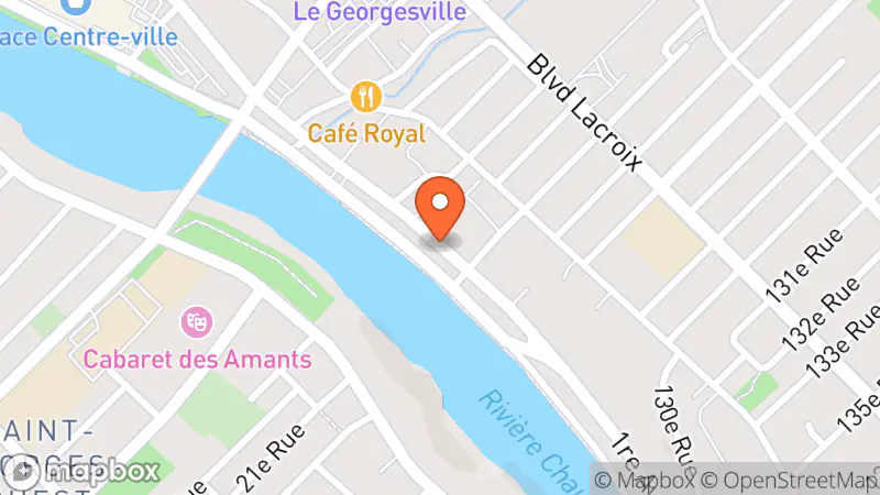 Map showing location of Comptoir Régional de Beauce