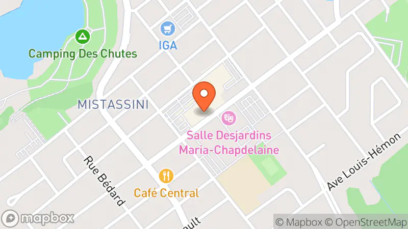Map showing location of Comptoir vestimentaire St-Vincent-de-Mistassini