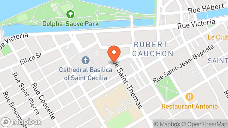 Map showing location of Cote Gauche Book store