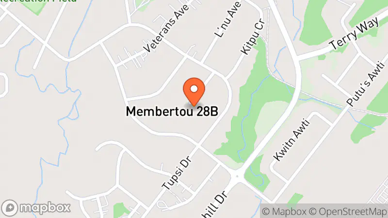 Map showing location of Dinglo's Thrift Store