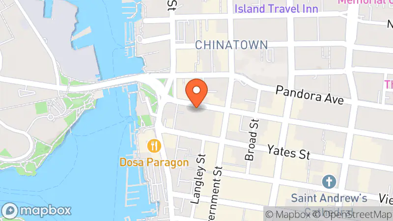 Map showing location of Dog House Thrift Shop