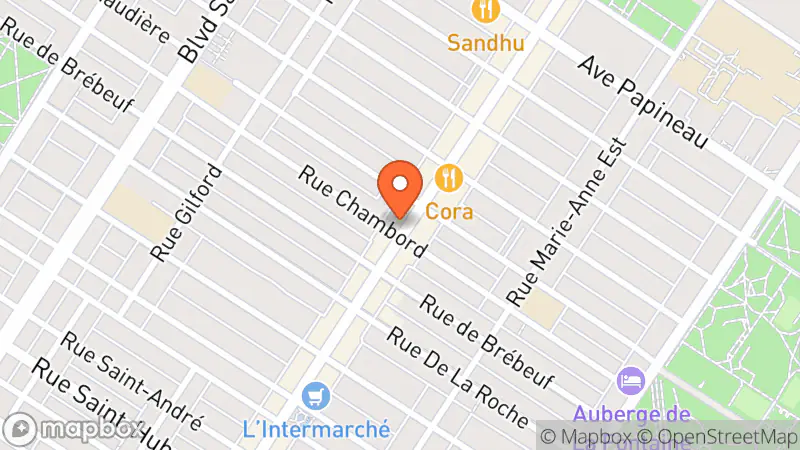 Map showing location of Eco Dépôt Montréal