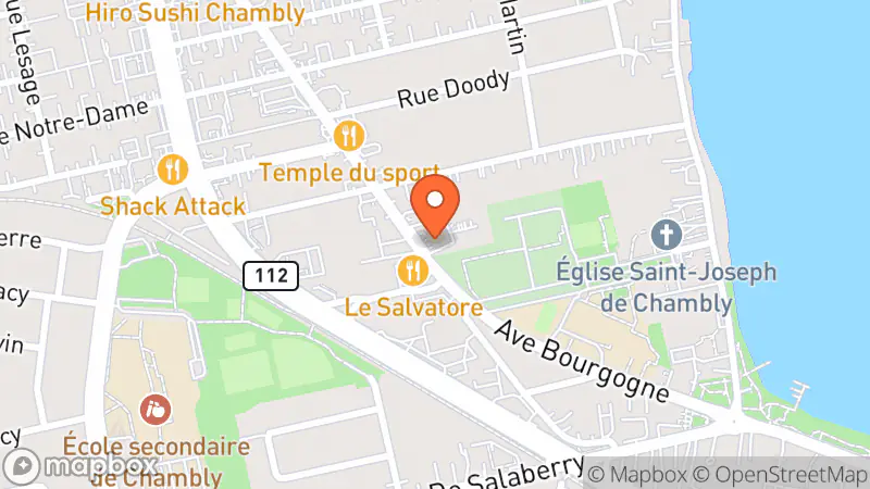 Map showing location of Friperie Chambly