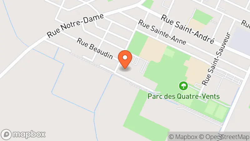 Map showing location of Friperie Éco 100% locale