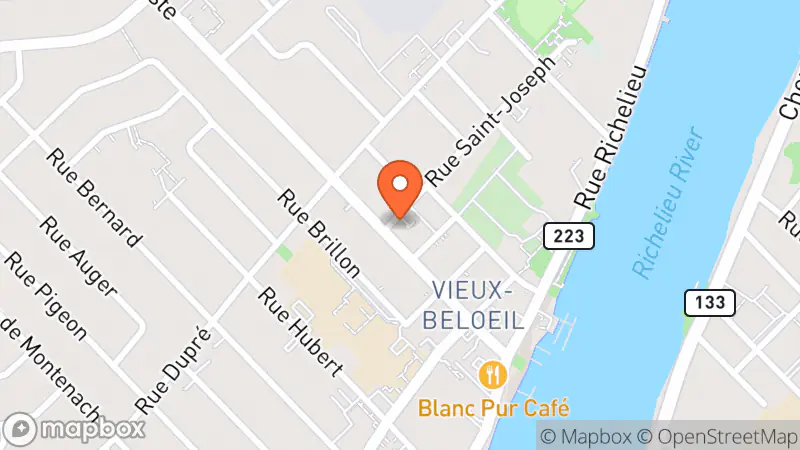 Map showing location of Friperie Félinge