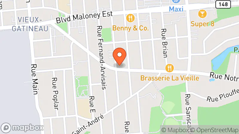 Map showing location of Friperie-L'Amitie