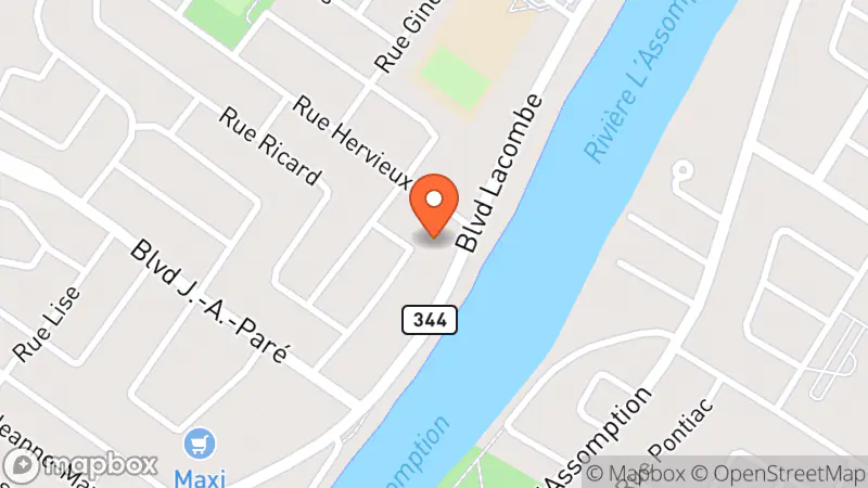 Map showing location of Friperie Le Papillon-Entrepôt