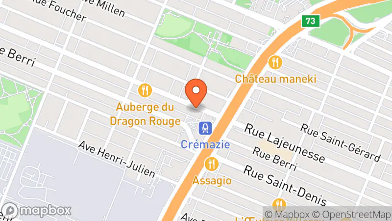 Map showing location of Friperie Le Trait-d’Union
