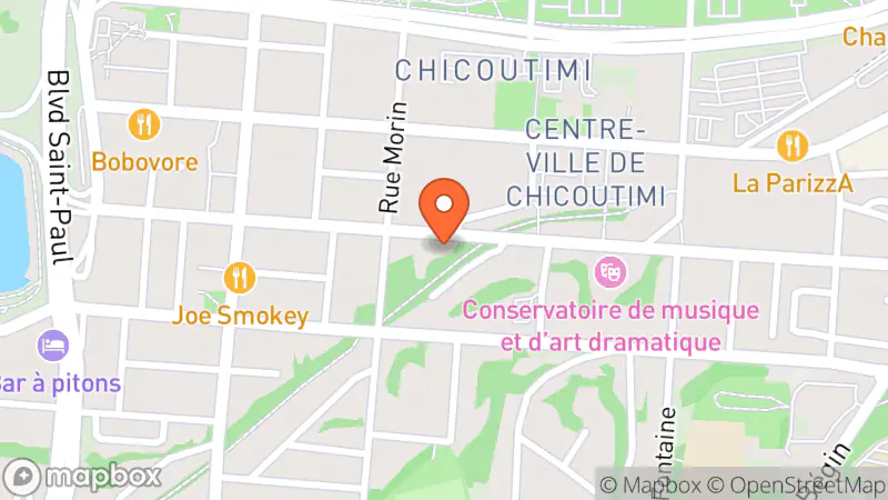 Map showing location of Friperie Michele St-Arnault