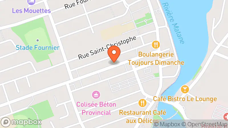 Map showing location of Friperie Mme Bernier