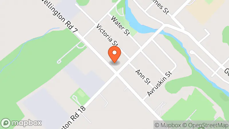 Map showing location of Goldies Thrift Shop + Ice Cream