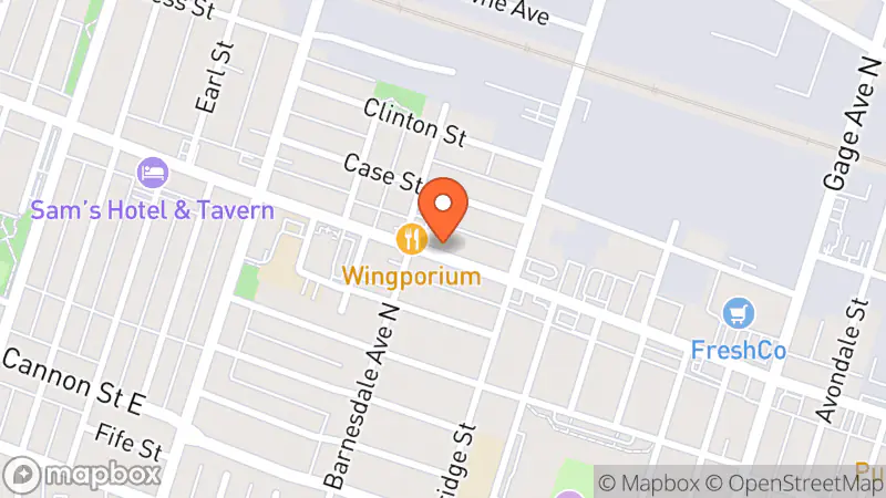 Map showing location of Goodnews Thrift Store