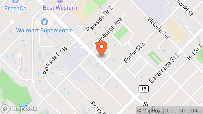 Map showing location of Goodwill Donation Centre