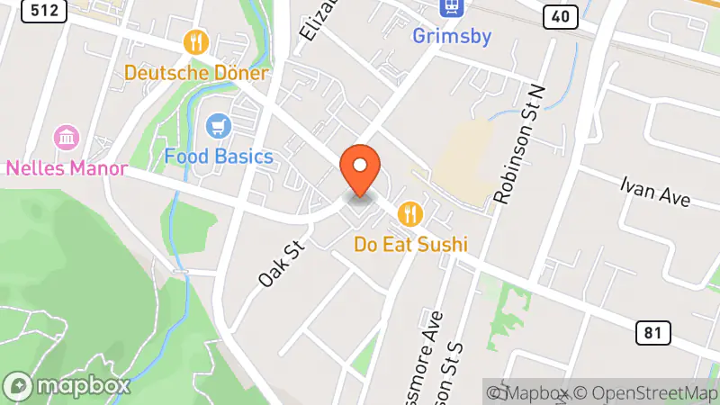Map showing location of Grimsby Benevolent