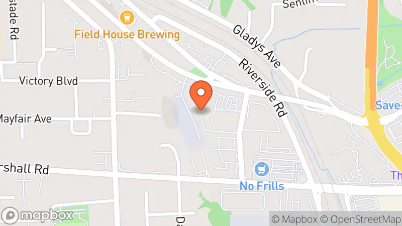 Map showing location of Habitat For Humanity Abbotsford ReStore