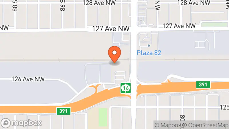 Map showing location of Habitat for Humanity Edmonton - ReStore North