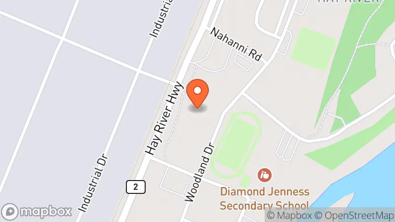 Map showing location of Hay River Thrift Shop