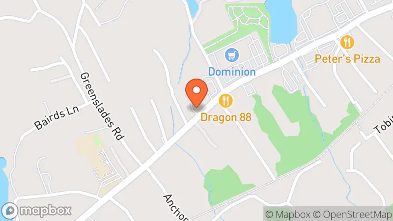 Map showing location of Helen's Treasures