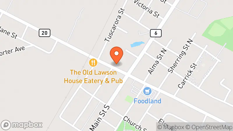 Map showing location of Helen's Treasures