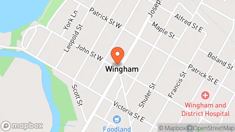 Map showing location of I Want That Bag Consignment Boutique - Wingham