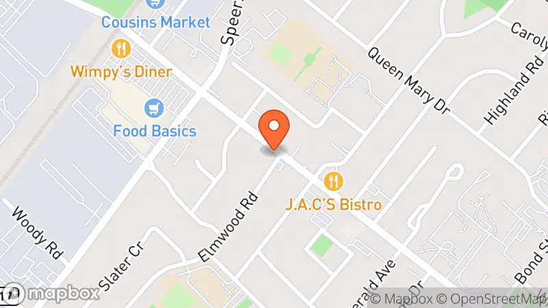 Map showing location of IODE Thrift Shop