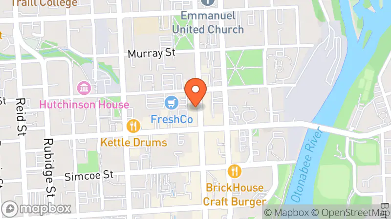 Map showing location of Jeff Thrift Store